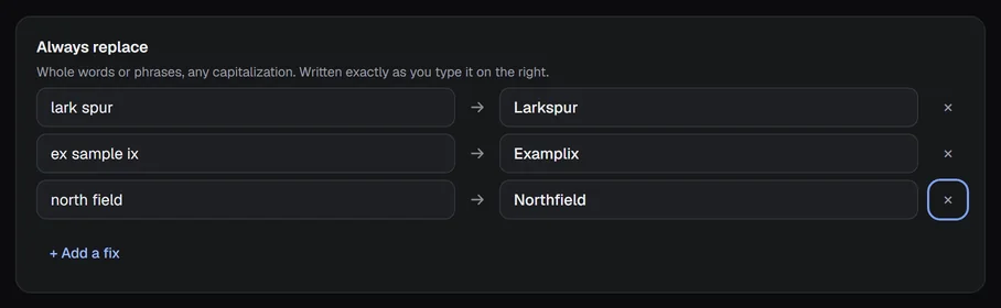 A third fix being added: Heard north field, Write Northfield
